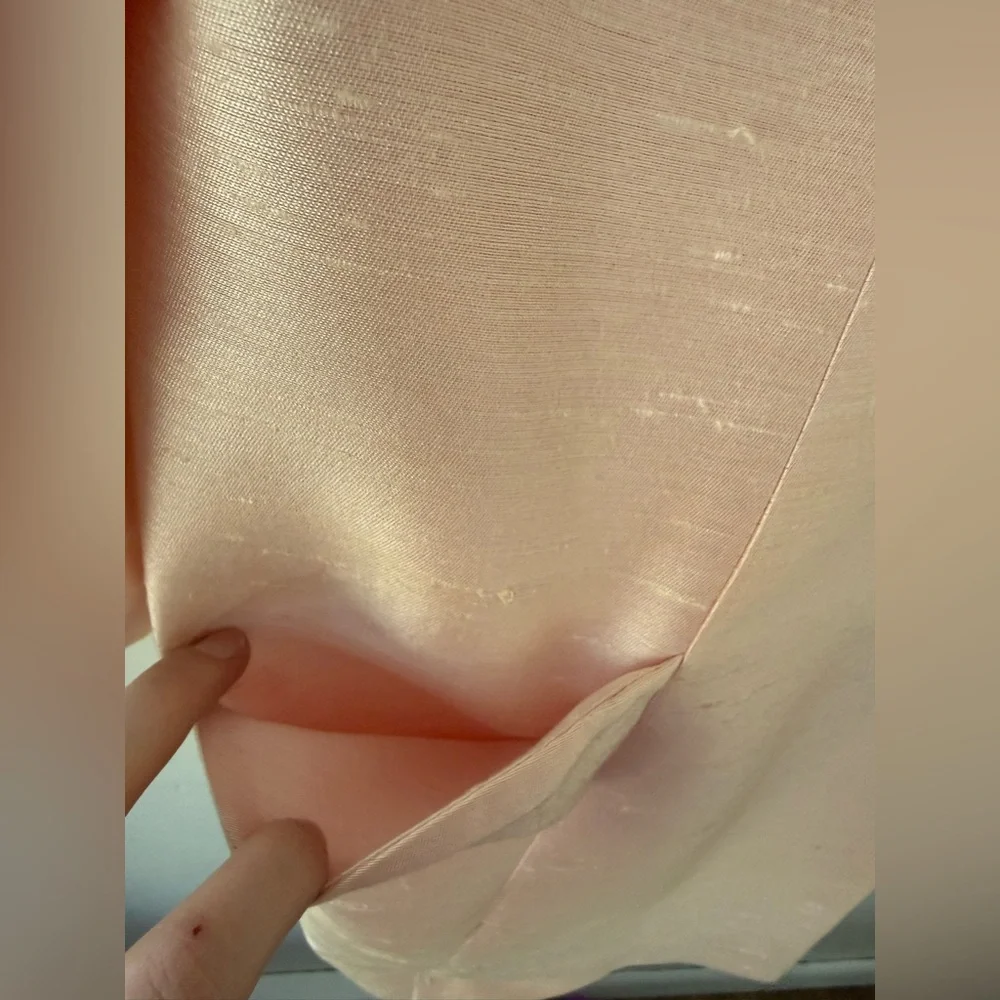 Vintage 1960s Plus Size Beaded Dress & Coat Set Raw Silk Pink Jackie O Size 16W - Picture 10 of 16